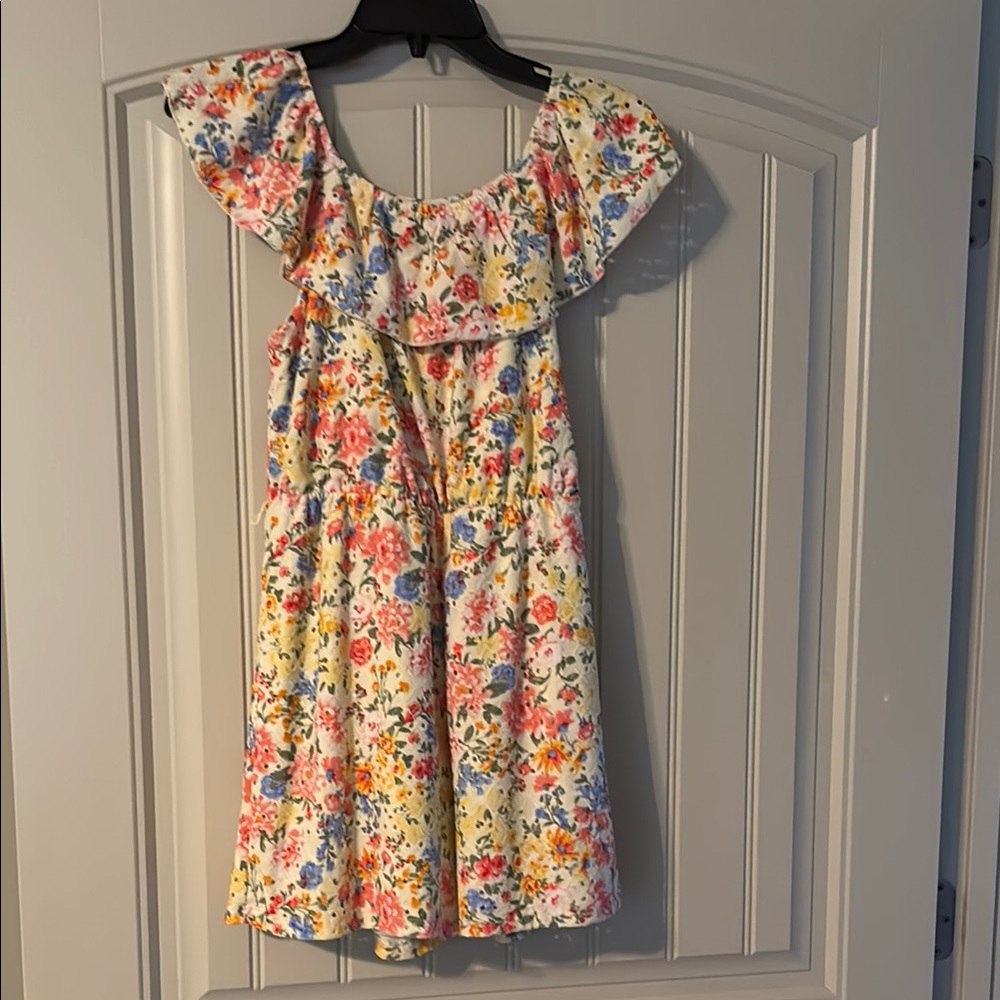 Floral Kids Romper with Ruffle Sleeves